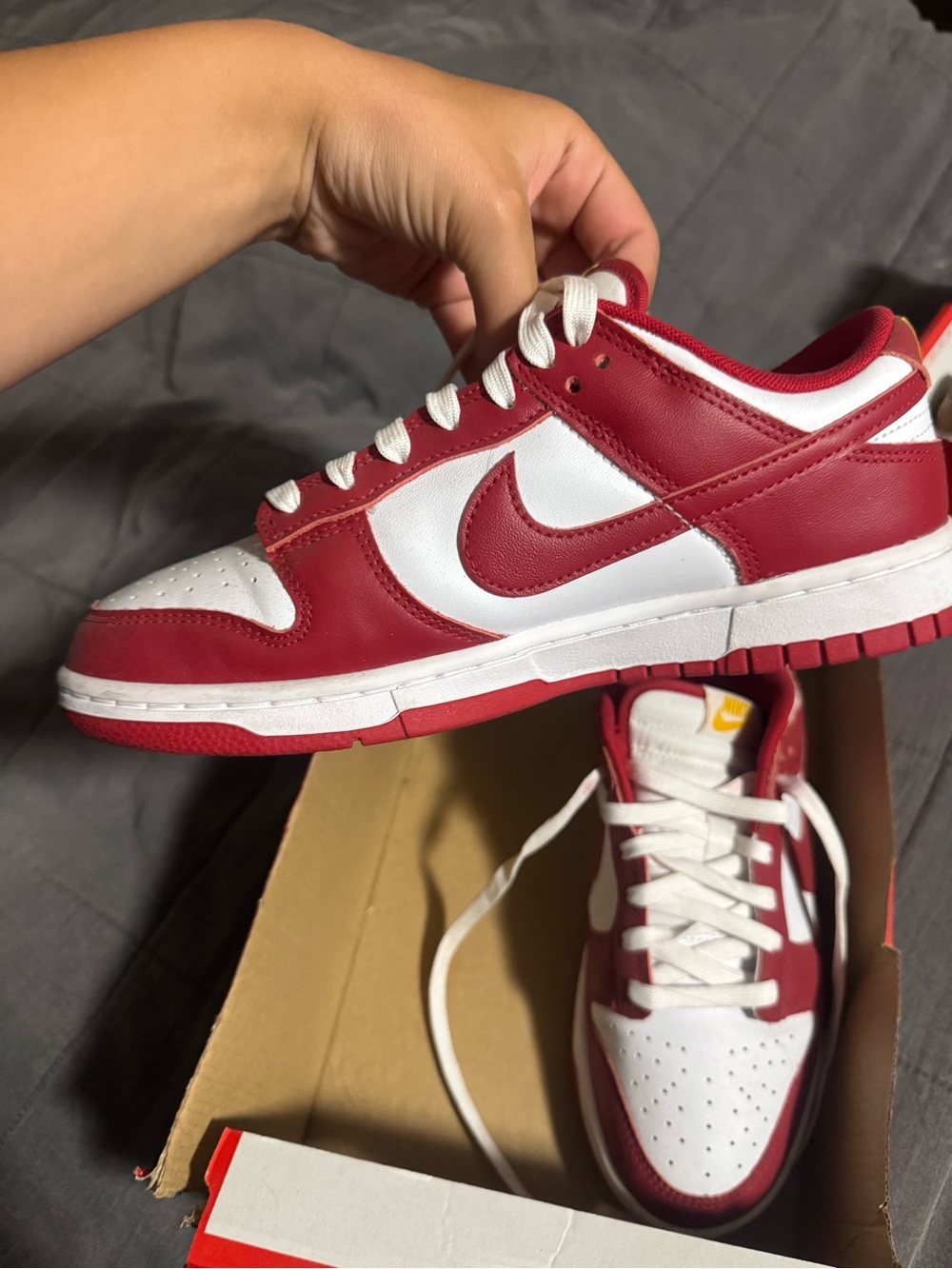 Nike Red and White Shoe Box